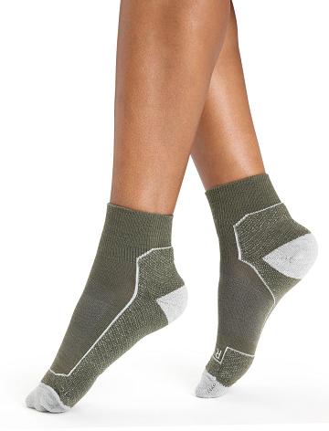 Dámské Ponožky Icebreaker Merino Hike+ Light Mini Olivy Zelené | CZ 1501VRWD